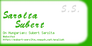 sarolta subert business card